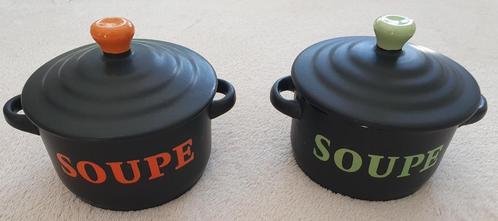 Lot de 2 bols à soupe avec couvercles, Huis en Inrichting, Keuken | Servies, Nieuw, Overige typen, Overige stijlen, Ophalen
