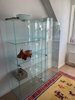 Vitrinekast van glas met licht en slot, Huis en Inrichting, Kasten | Vitrinekasten, Ophalen, Zo goed als nieuw, Glas