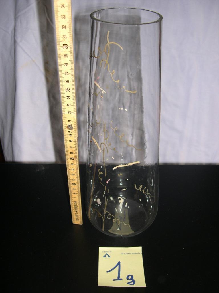 Vazen, Huis en Inrichting, Woonaccessoires | Vazen, Zo goed als nieuw, Glas, Ophalen