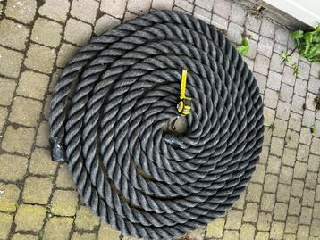 Scheepstouw zwart diameter 6cm 15 meter lang