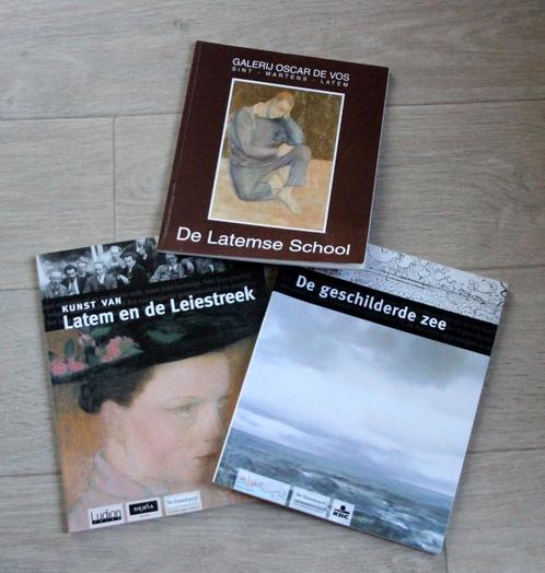 3 kunstboek Latemse school Leiestreek schilder zee Standaard, Livres, Art & Culture | Arts plastiques, Comme neuf, Enlèvement ou Envoi