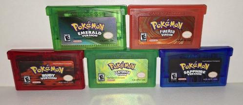 Pokémon Emerald Firered Sapphire Ruby Leafgreen GBA, Consoles de jeu & Jeux vidéo, Jeux | Nintendo Game Boy, Comme neuf, Aventure et Action