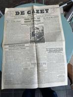 de gazet 22 sept 1944 prins karel regent, Ophalen of Verzenden, Algemeen, Tweede Wereldoorlog, Gelezen