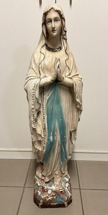 Grande statue de Marie : Notre-Dame de Lourdes - 84 cm - Plâ, Enlèvement