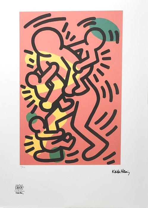 Keith Haring - Famille amoureuse, Antiquités & Art, Art | Lithographies & Sérigraphies, Enlèvement ou Envoi