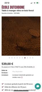 Belle table vintage 99,90€, Huis en Inrichting, Complete eetkamers, Ophalen, Gebruikt