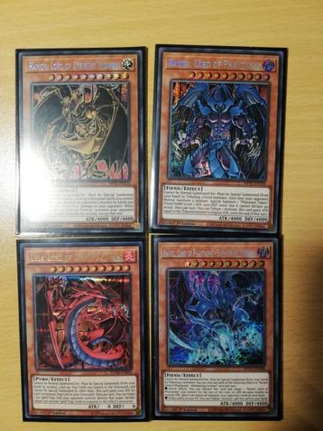 Sacred beasts complete set secret rares - yu-gi-oh kaarten beschikbaar voor biedingen