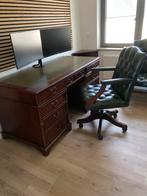 Engels kantoor - bureau, stoelen, kasten - mahonie hout, Antiek en Kunst, Ophalen