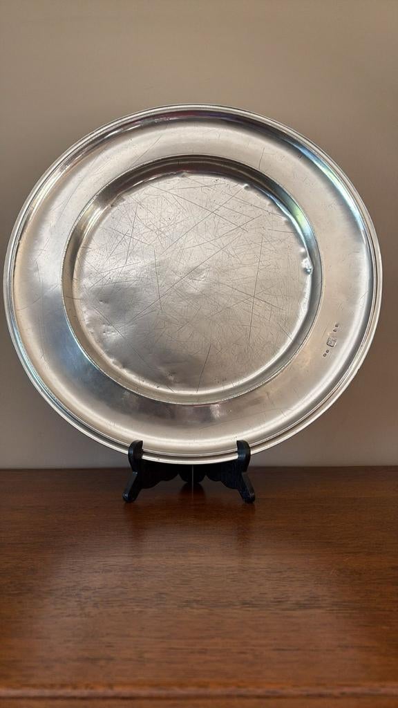 2 tinnen schotels diameter 46cm., Antiek en Kunst, Ophalen