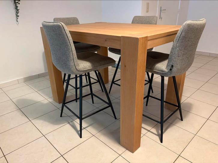 Henders & Hazel bartafel incl 4 barstoelen, Huis en Inrichting, Barren, Zo goed als nieuw, Ophalen