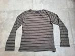 Stoere streepjes longsleeve mt 158 - 164, Kinderen en Baby's, Kinderkleding | Maat 158, Ophalen, Gebruikt, Jongen, Trui of Vest
