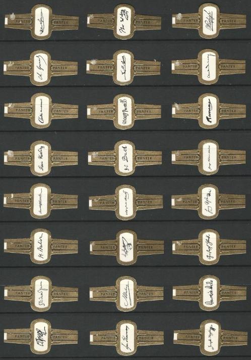 Sigarenbanden - PANTER - 24 Handtekeningen van Componisten, Collections, Articles de fumeurs, Briquets & Boîtes d'allumettes, Utilisé
