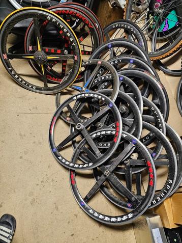 Lot retro alu carbon wielsets Spinergy, Mavic, Ffwd, Reynold beschikbaar voor biedingen