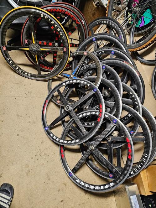Lot retro alu carbon wielsets Spinergy, Mavic, Ffwd, Spengle, Fietsen en Brommers, Fietsonderdelen, Gebruikt, Racefiets, Wiel