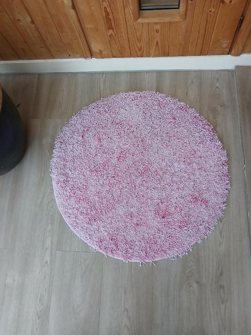 Tapis rond Shaggy Pile 80 cm rose, Maison & Meubles, Ameublement | Tapis & Moquettes, Utilisé, 50 à 100 cm, 50 à 100 cm, Rond