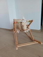 Houten hoppelpaard / schommelpaard met wasbaar zitje, Kinderen en Baby's, Speelgoed | Hobbelfiguren, Ophalen, Gebruikt