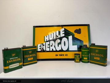 BP Energol oude olie blikken, Verzamelen, Merken en Reclamevoorwerpen, Ophalen of Verzenden, Gebruikt, Reclamebord