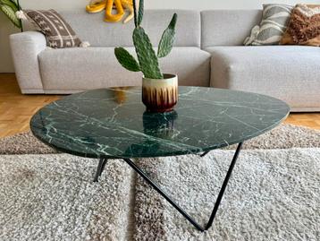 Marmeren Salontafel - Richard - Groen Marmer met zwart frame beschikbaar voor biedingen