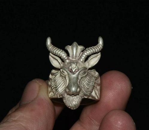 MAÇONNIEKE ZILVEREN RING, Handtassen en Accessoires, Ringen, Gebruikt, Dame of Heer, 19 tot 20, Zilver, Zilver, Verzenden