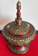 Ancien Bol à Offrandes en Bois Laqué - Birmanie - 1950, Enlèvement ou Envoi