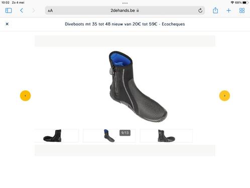 Outlet Diveboots van size 35 tot 48 - prijzen 20€ tot 59€, Watersport en Boten, Duiken, Nieuw, Overige typen, Ophalen of Verzenden
