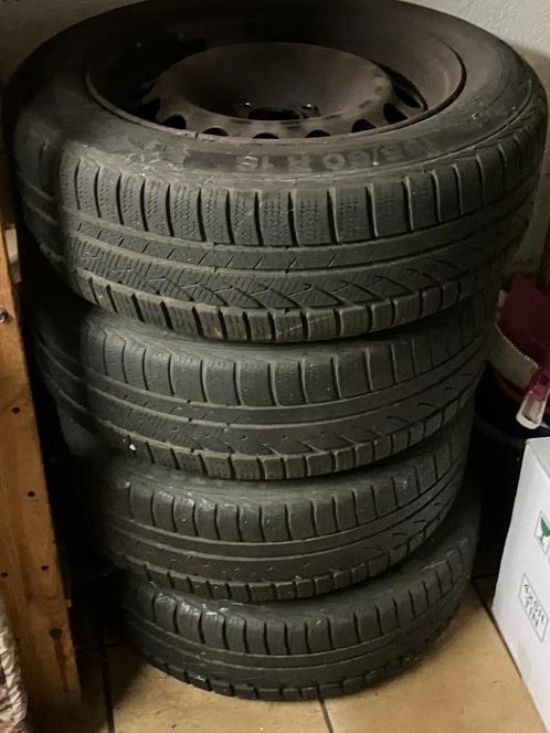 4 contiwintercontact TS810 winterbanden + 4 velgen -, Auto-onderdelen, Banden en Velgen, Band(en), Winterbanden, 16 inch, 195 mm