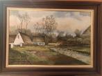 Landelijk schilderij met boerderij, Antiek en Kunst, Kunst | Schilderijen | Klassiek, Ophalen