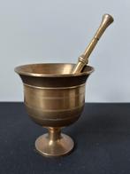 Mooie Geel Koperen Vijzel met Stamper, Antiek en Kunst, Ophalen of Verzenden, Koper