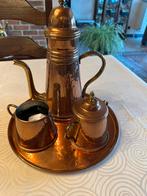 Dienblad met koffieset, Antiek en Kunst, Ophalen, Koper