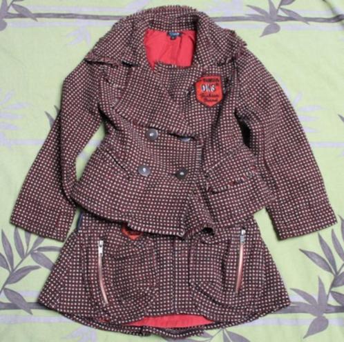 Stoere bruine winterjas en rok van CKS (6 jaar), Kinderen en Baby's, Kinderkleding | Maat 116, Zo goed als nieuw, Meisje, Setje