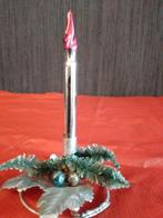 Retro glazen kerst kaars in glas '60-70, Diversen, Kerst, Verzenden, Gebruikt