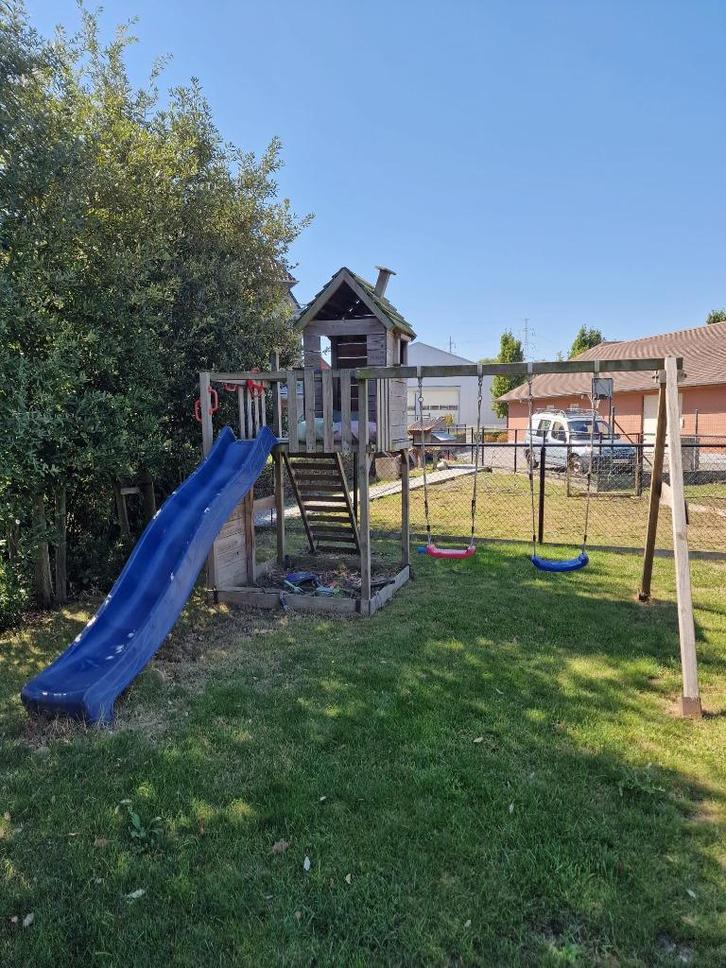 Speeltoestel met schommel en glijbaan Wickey, Kinderen en Baby's, Speelgoed | Buiten | Speeltoestellen, Gebruikt, Glijbaan, Klimwand