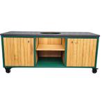 Buitenkeuken - Staal - Dekton - Eiken-225cm, Tuin en Terras, Buitenkeukens, Verzenden, Nieuw, Houtskool, Vrijstaand