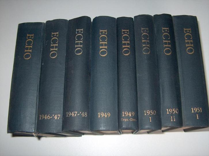 8 x Internationale Echo 1946 - 1951 - ingebonden, Boeken, Tijdschriften en Kranten, Gelezen, Overige typen, Ophalen of Verzenden