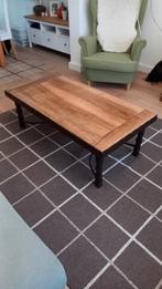 Salontafel van massief hout en metaal, Huis en Inrichting, Tafels | Salontafels, Ophalen, Gebruikt, 100 tot 150 cm, 50 tot 100 cm
