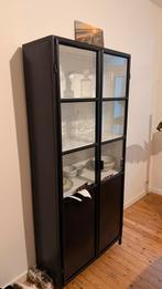 Metalen vitrine kast, Huis en Inrichting, Kasten | Vitrinekasten, Ophalen, Zo goed als nieuw
