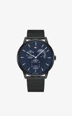 Tommy Hilfiger - Heren Horloge 1710392 - Zwart, Handtassen en Accessoires, Horloges | Heren, Overige merken, Staal, Staal, Polshorloge