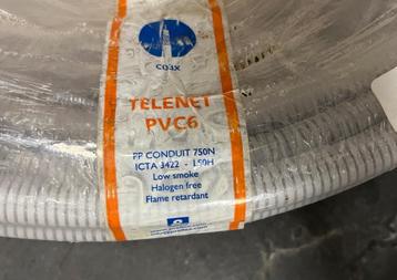 Preflex coax Telenet PVC6, 22 m lengte in geribbelde buis beschikbaar voor biedingen