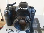 Canon 5D mark II + Canon 50 mm EF F1.8 + tas + toebehoren, TV, Hi-fi & Vidéo, Reflex miroir, Canon, Utilisé, Enlèvement ou Envoi