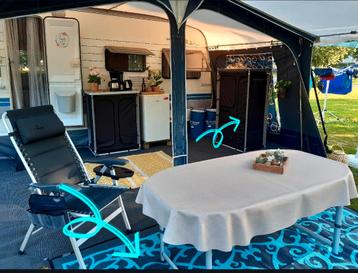 Campingkast hoog + campingtapijt, Ophalen, Campingkast