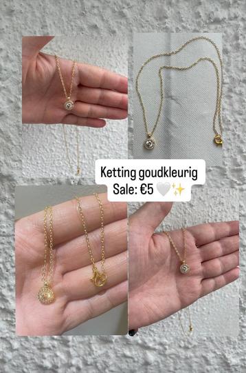 Ketting - goudkleurig - prachtig kleurtinten - sale - nieuw beschikbaar voor biedingen