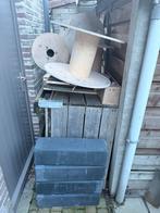 Allerlei hout, kleine haspels, grote houten bak, Bricolage & Construction, Enlèvement, Utilisé, Palette