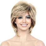 Moderne pruik kort haar in laagjes kleur R10-26, Envoi, Neuf