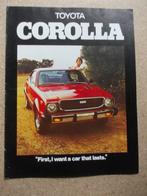 BROCHURE GAMME TOYOTA COROLLA 1976, Livres, Comme neuf, Enlèvement ou Envoi, Toyota