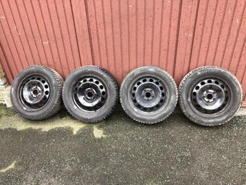 4 Jantes + pneus hiver - Golf 6 Break - 205 55 16 91H  beschikbaar voor biedingen