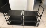 Étagère à chaussures basse noire, Enlèvement, Comme neuf