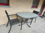 tuintafel en 2 stoelen, Jardin & Terrasse, Tables de jardin, Ovale, Enlèvement, Utilisé