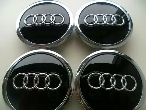 4x Cache Moyeu Jante Pour Audi Argente & Gris 77mm 4L0601170