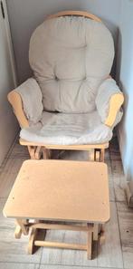 Schommelstoel met voetbankje (ophalen Puurs of Mechelen), Huis en Inrichting, Ophalen, Gebruikt, Hout