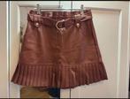 Mini jupe en cuir, Comme neuf, Zara, Brun, Taille 38/40 (M)